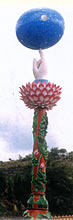 Close-up view of the Sthupa
